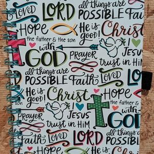 Inspirational Spiral Notebook with Colorful Text